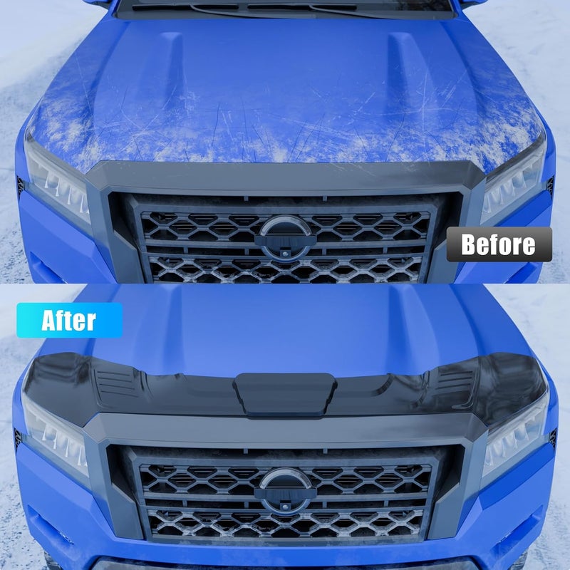Dattumar Hood Protector Compatible with 2022-2025 2026 Nissan Frontier Hood Shield ABS Hood Deflector Hood Guard for 2024 Frontier Accessories (Glossy black) - Image 2